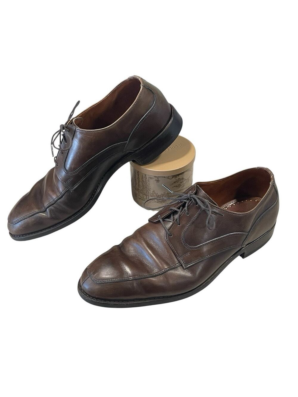 Allen Edmonds Montgomery Brown Moc Toe Lace Up Blucher Men’s Size 9.5 -Preppy